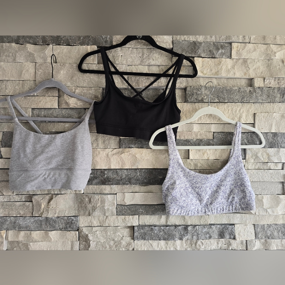 Vuori Grey Elevation Bra, Daily Bra Grey Print Mindset Bra Black Med